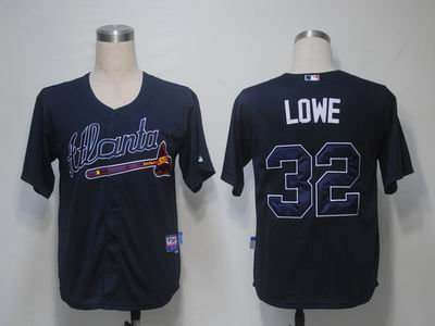 MLB Jerseys Atlanta Braves 32 Lowe Blue Cool Base