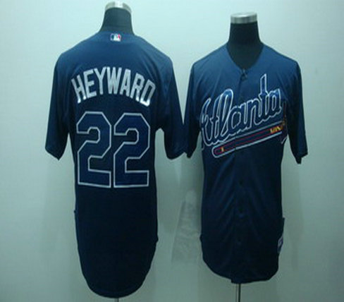 Atlanta Braves 22 Jason Heyward Blue Jerseys Coolb