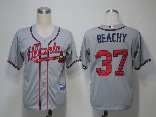 Atlanta Braves 37 Beachy Grey Cool Base