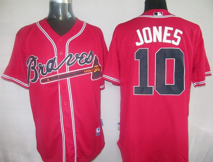 MLB Atlanta Braves 10 Jones RED MLB Atlanta Braves 10 Jones RED