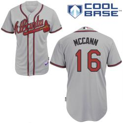 MLB Atlanta Braves 16# McCann grey cool base jerseys MLB Atlanta Braves 16# McCann grey cool base jerseys