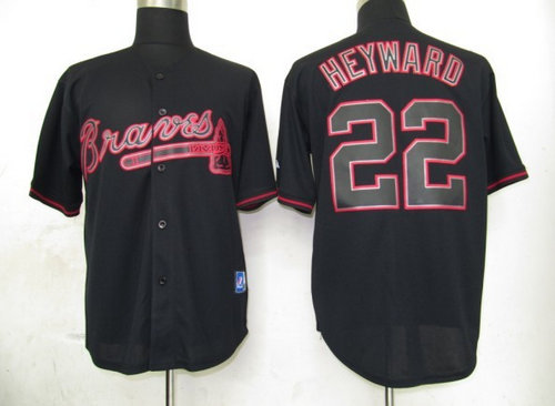MLB Atlanta Braves 22 Heyward Black Fashion Jerseys MLB Atlanta Braves 22 Heyward Black Fashion Jerseys