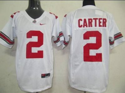 Buckeyes #2 Cris Carter White Embroidered NCAA Jersey