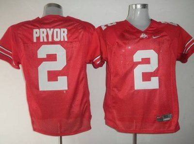 Buckeyes #2 Terrelle Pryor Red Embroidered NCAA Jersey