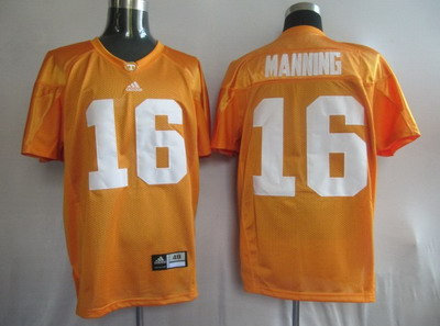 Vols #16 Peyton Manning Orange Embroidered NCAA Jersey