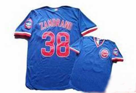 MLB Majestic Chicago Cubs 38 Zambrano Blue Baseball Jersey MLB Majestic Chicago Cubs 38 Zambrano Blue Baseball Jersey