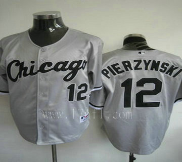 Chicago White Sox 12 pierzynski grey Jersey