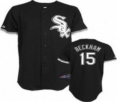 Chicago White Sox 15 Gordon Beckham Black Jersey 2009 Chicago White Sox 15 Gordon Beckham Black Jersey 2009