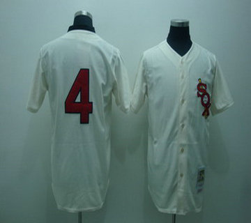 Chicago White Sox 4 Luke Appling Cream Jersey Mitchell and Ness Chicago White Sox 4 Luke Appling Cream Jersey Mitchell and Ness