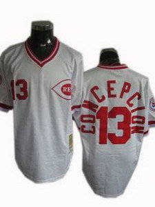 Cincinnati Reds 13 Dave Concepcion throwback jerseys white Cincinnati Reds 13 Dave Concepcion throwback jerseys white