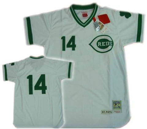 Cincinnati Reds 14 pete rose White mitchellandness Cincinnati Reds 14 pete rose White mitchellandness