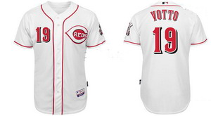 Cincinnati Reds 19 Joey Votto Baseball Authentic White Jerseys Cincinnati Reds 19 Joey Votto Baseball Authentic White Jerseys