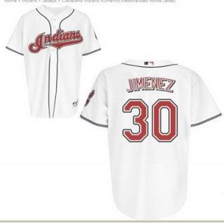 Cleveland Indians 30 Ubaldo Jimenez white Cool base Cleveland Indians 30 Ubaldo Jimenez white Cool base
