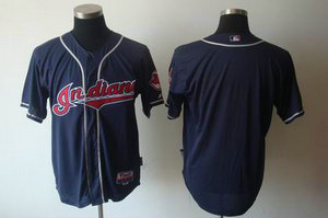 Cleveland Indians BLANK Blue Cool Base Jerseys