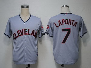 MLB Jerseys Cleveland Indians 7 Laporta Grey Cool