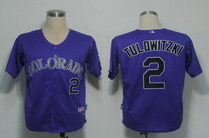Colorado Rockies 2 Tulowitzki Purple Cool Base Jersey