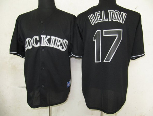 MLB Colorado Rockies 17 Helton Black Fashion Jerseys MLB Colorado Rockies 17 Helton Black Fashion Jerseys