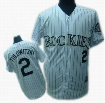 KIDS Colorado Rockies 2 Troy Tulowitzki jerseys white black strip KIDS Colorado Rockies 2 Troy Tulowitzki jerseys white black strip