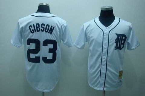 mlb detroit tigers #23 gibson m&n white mlb detroit tigers #23 gibson m&n white