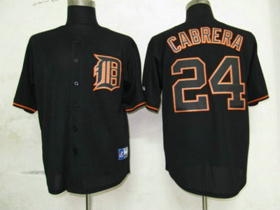 MLB Detroit Tigers 24 Cabrera Black Fashion Jersey MLB Detroit Tigers 24 Cabrera Black Fashion Jersey