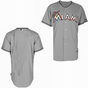 Miami Marlins blank grey Cool Base Jersey Miami Marlins blank grey Cool Base Jersey