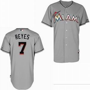 youth Miami Marlins 7 Jose Reyes grey Cool Base Jersey