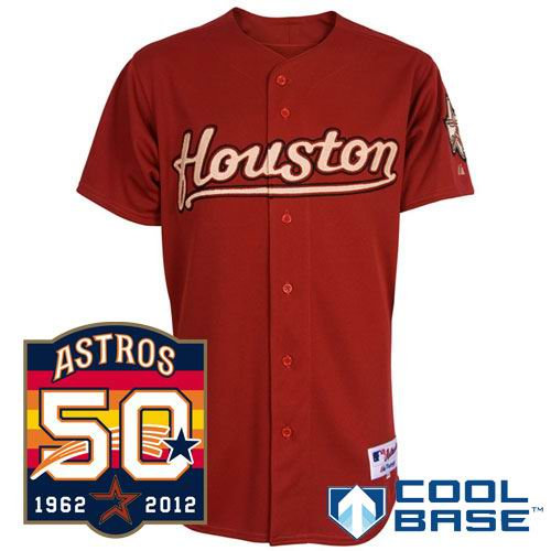 Houston Astros blank red Cool Base w50th Anniversary Patch Jersey Houston Astros blank red Cool Base w50th Anniversary Patch Jersey