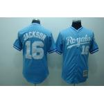 mlb kansas city royals #16 jackson m&n blue mlb kansas city royals #16 jackson m&n blue