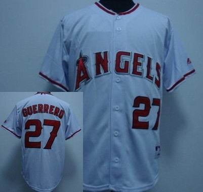 Los Angeles Angels of Anaheim &27 Vladimir Guerrero white home Jersey