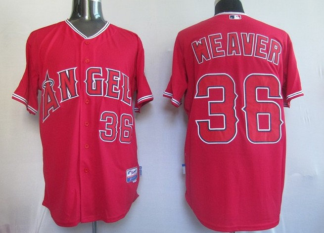 MLB jerseys Los Angeles Angels 36# Weaver Red