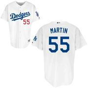 Los Angeles Dodgers Russell Martin 55 White Jersey
