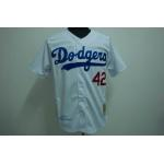 mlb los angeles dodgers #42 robinson  m&n white