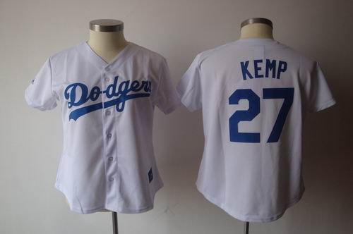 WOMEN Los Angeles Dodgers 27 Matt Kemp white jerseys WOMEN Los Angeles Dodgers 27 Matt Kemp white jerseys