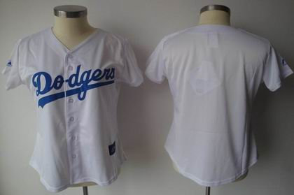 WOMEN Los Angeles Dodgers white BLANK JERSEYS