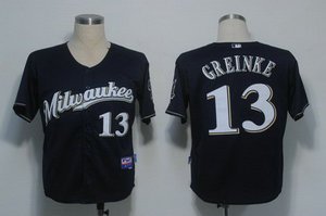 Milwaukee Brewers 13 Greinke Dark Blue Cool Base M