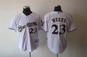 Milwaukee Brewers 23 weeks Jerseys white Milwaukee Brewers 23 weeks Jerseys white