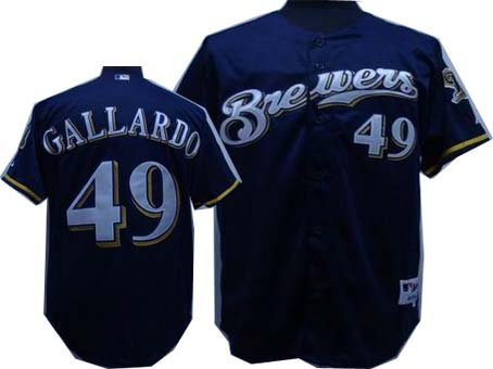 Milwaukee Brewers 49 BLUE GALLARDO NEW Milwaukee Brewers 49 BLUE GALLARDO NEW