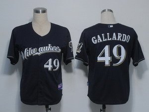 Milwaukee Brewers 49 Gallardo Blue Cool Base Milwaukee Brewers 49 Gallardo Blue Cool Base