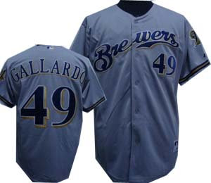 Milwaukee Brewers 49 grey GALLARDO Milwaukee Brewers 49 grey GALLARDO