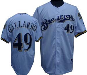Milwaukee Brewers 49 white GALLARDO
