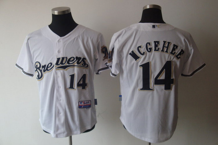 Milwaukee Brewers 14# mcgehee white