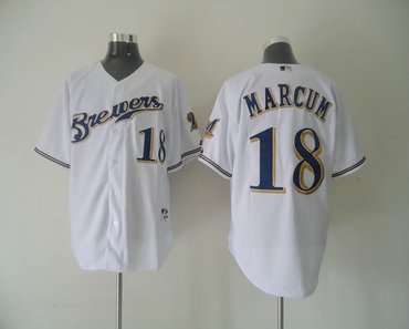 Milwaukee Brewers 18# MARCUM white