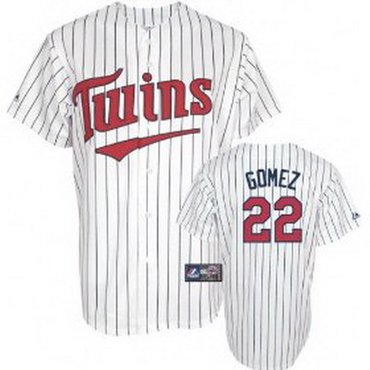 Minnesota Twins 22 Gomez White blue strip jerseys Minnesota Twins 22 Gomez White blue strip jerseys