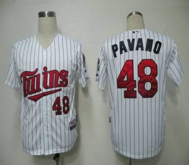 MLB Jerseys Minnesota Twins 48 Pavano White blue strip MLB Jerseys Minnesota Twins 48 Pavano White blue strip