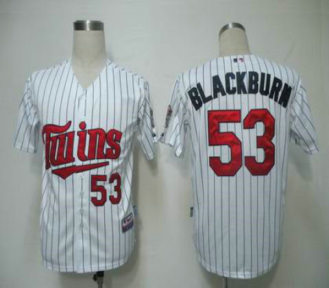 MLB Jerseys Minnesota Twins 53 Blackburn White biue strip MLB Jerseys Minnesota Twins 53 Blackburn White biue strip