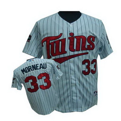 Minnesota Twins 33 Morneau White(blue strip)