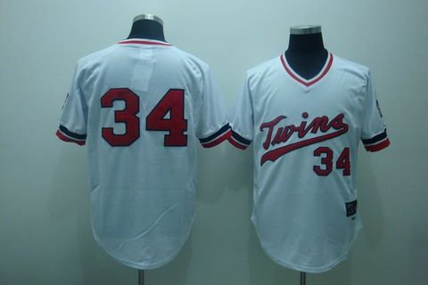 Minnesota Twins PUCKETT 34 White Jerseys Cooperstown Throwback Minnesota Twins PUCKETT 34 White Jerseys Cooperstown Throwback