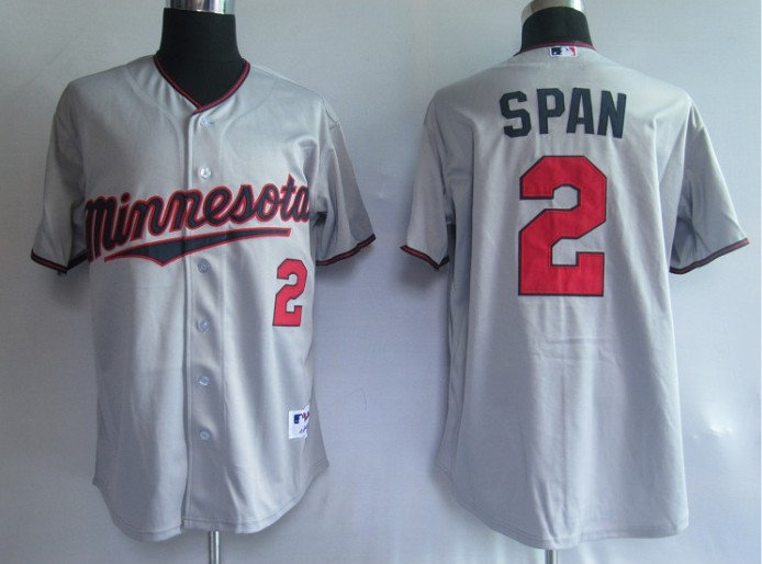 MLB Jerseys Minnesota Twins 2# Span Grey MLB Jerseys Minnesota Twins 2# Span Grey