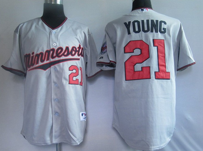MLB Jerseys Minnesota Twins 21# Young Grey MLB Jerseys Minnesota Twins 21# Young Grey