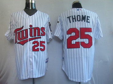 MLB Jerseys Minnesota Twins 25# Thome White